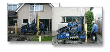 Opbouw serre: fundament geheid